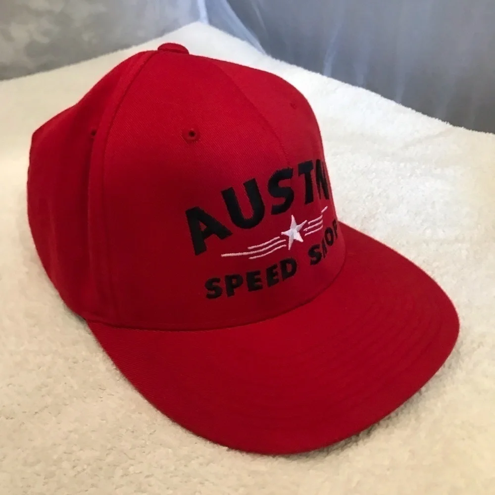 Yupoong FlexFit Austin Speed Shop S-M Red Cap